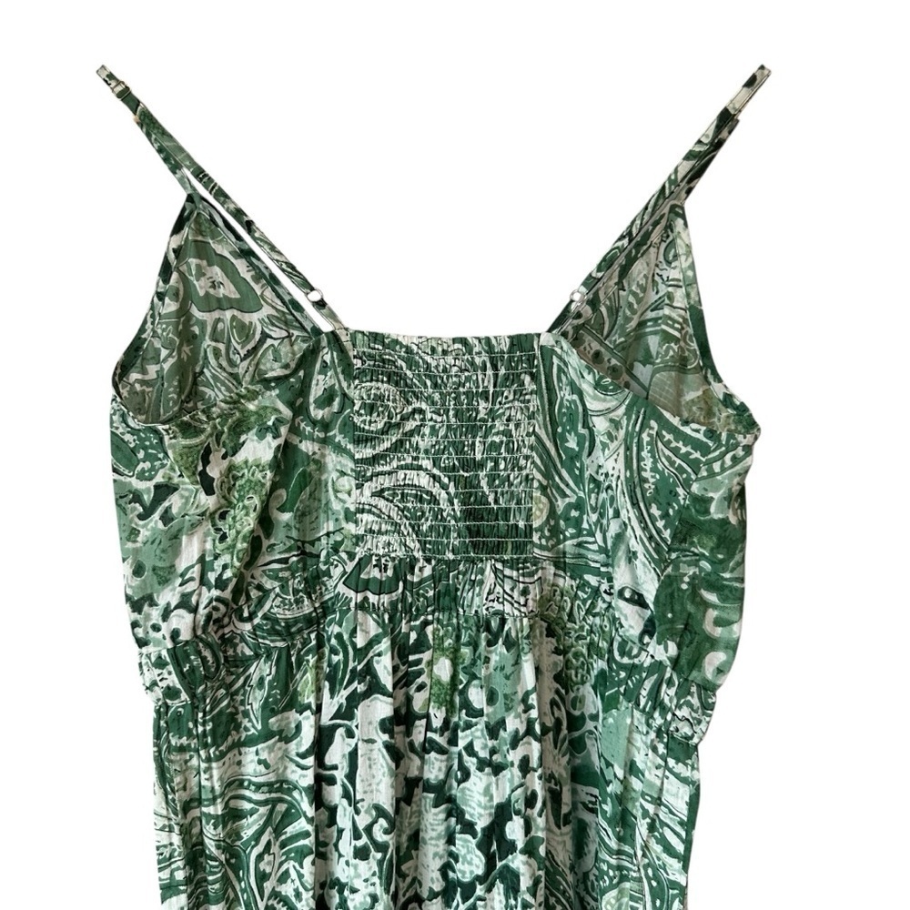 True Destinations Green Patterned Women's Maxi Sun Dress, Medium - Picture 6 of 8